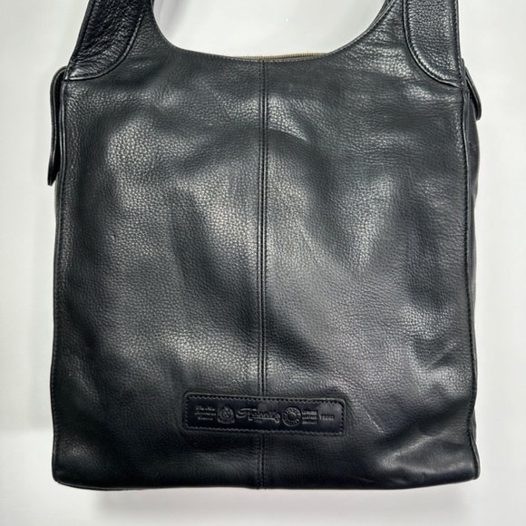 Fossil Leather Tote Purse Shoulder Bag Black Double Handle Large - Picture 7 of 16